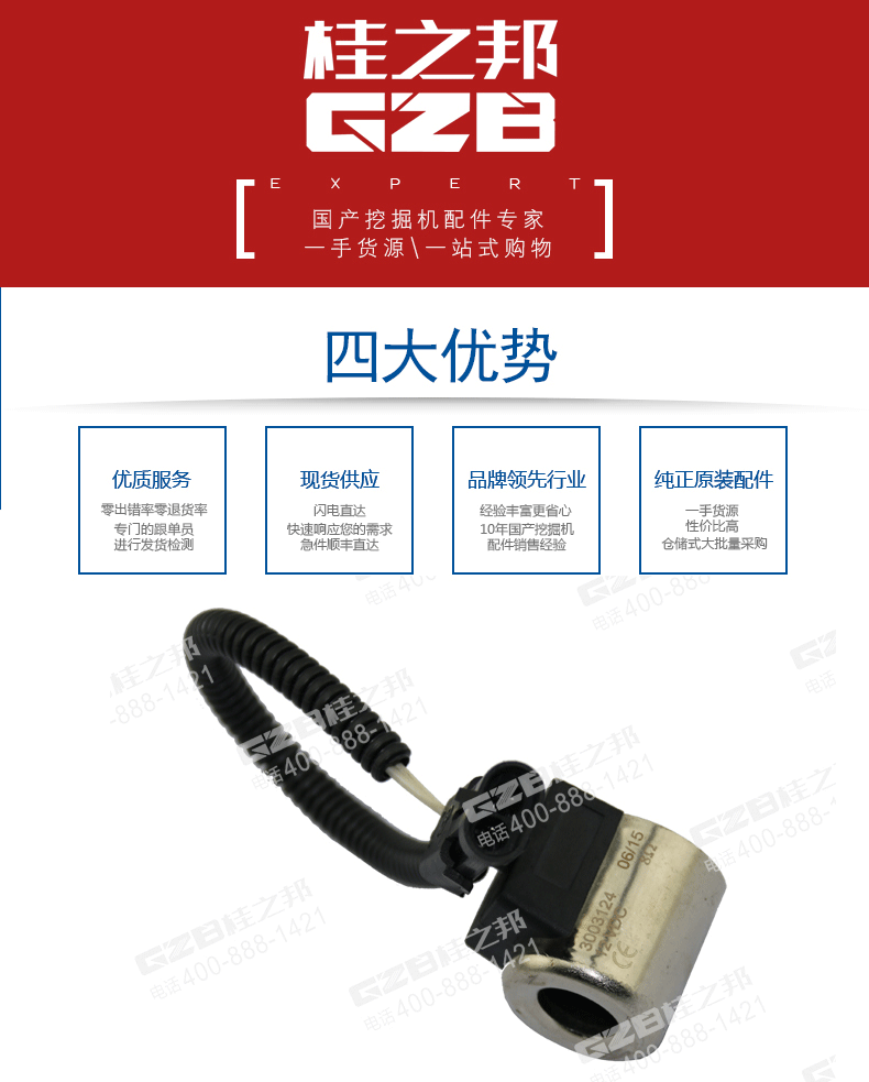 挖掘機(jī)電磁閥線圈