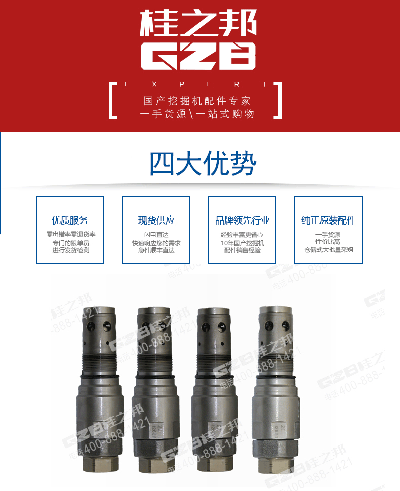 徐工挖掘機(jī)回轉(zhuǎn)溢流閥